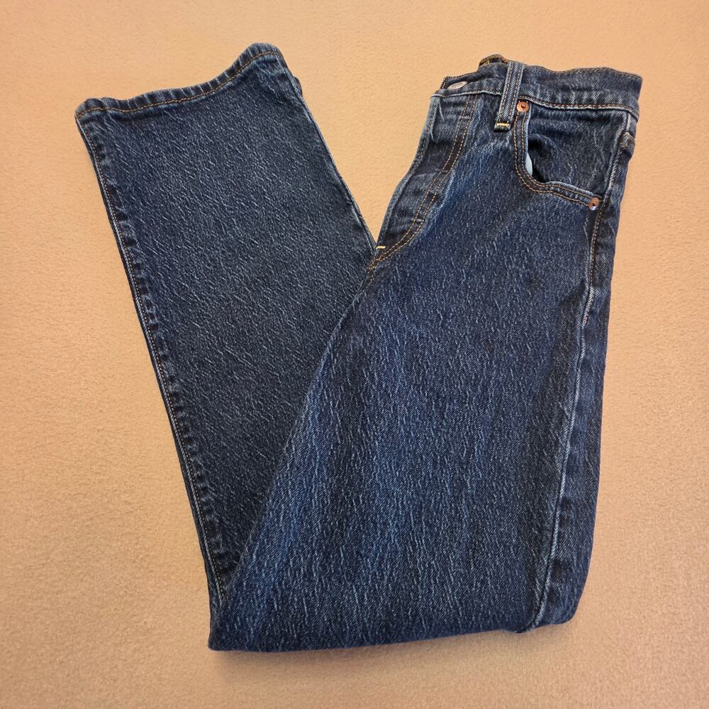 Levi's Premium Ribcage Straight Ankle Denim Jeans Sz 23x27